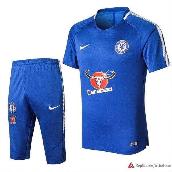 Camiseta Entrenamiento Chelsea Conjunto Completo 2017-2018 Azul
